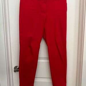 LOFT Julie Skinny Vibrant Red Ankle Pants